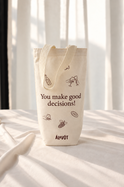 Canvas wine tote