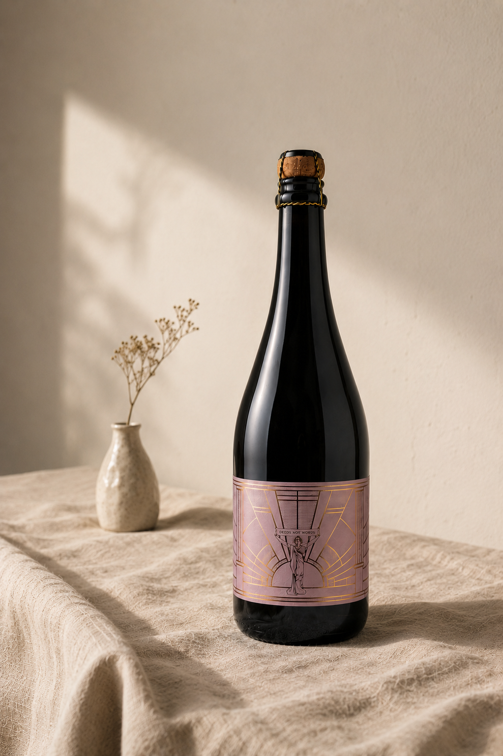 Heroes sparkling Rose wine bottle champagne